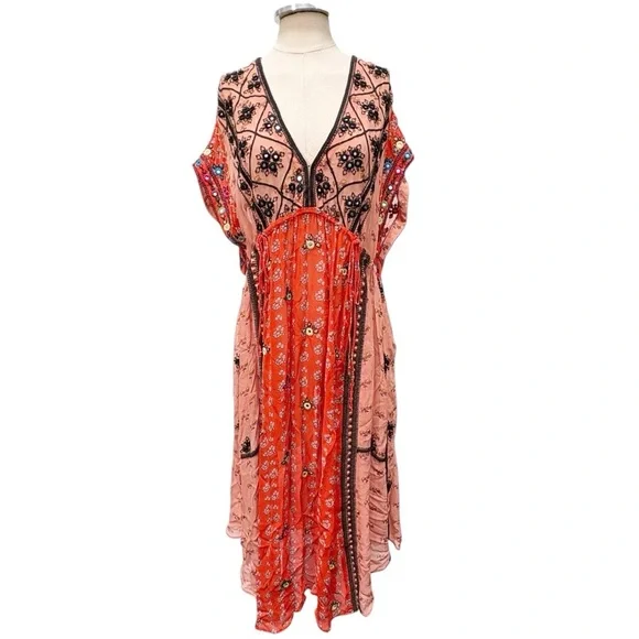 Free People Smiling Sun Maxi Dress Size Medium - Picture 1 of 12